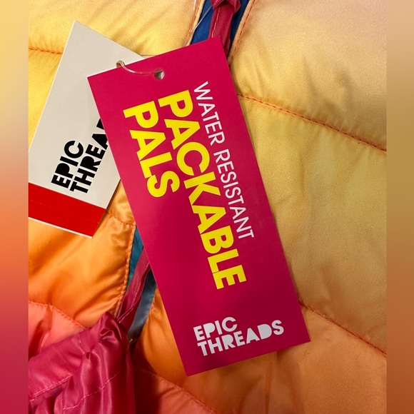 Epic Threads Girls Rainbow Packable Puffer Jacket NWT Various Sizes - Picture 6 of 9